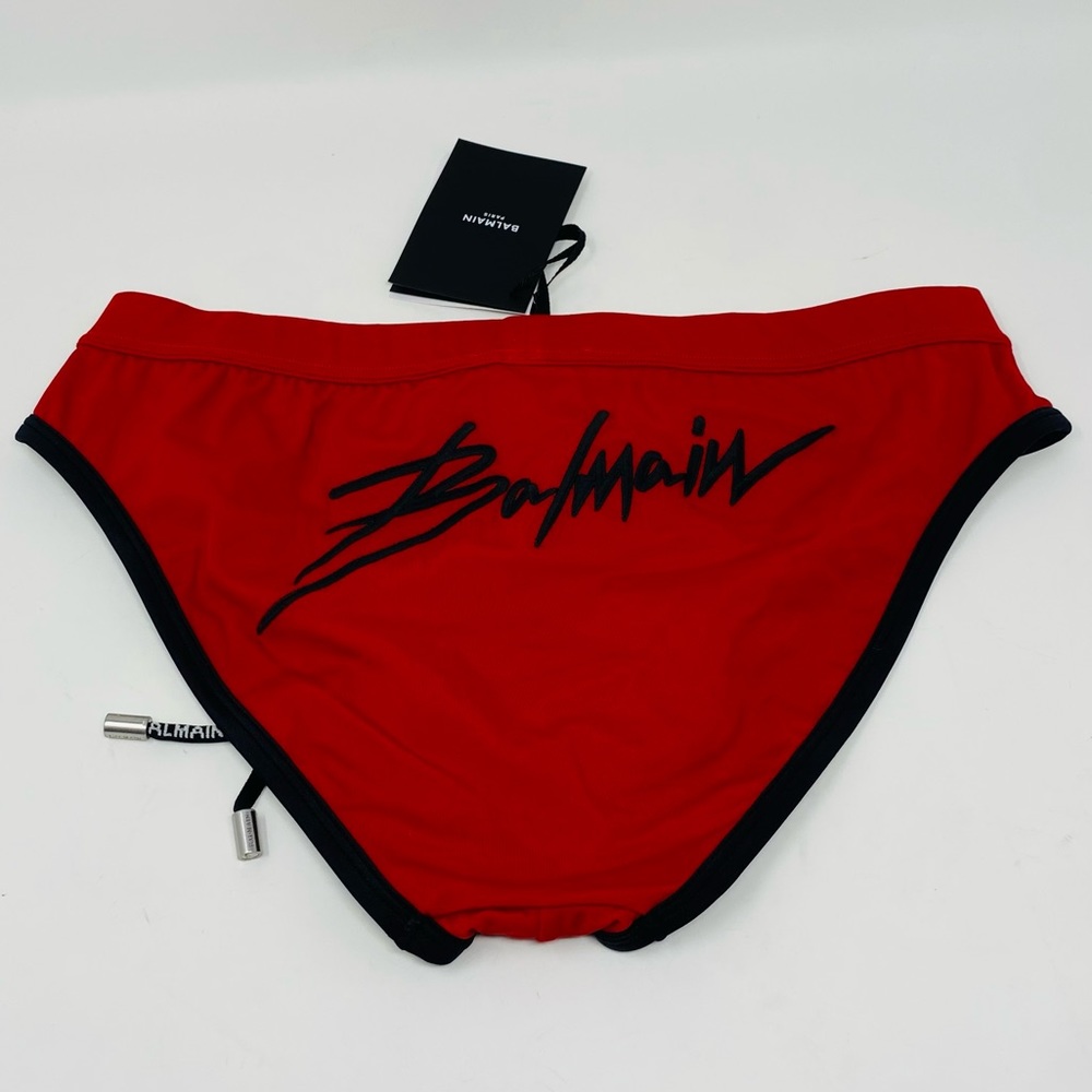 BALMAIN **Red Men’s Swim Brief** Med. $180